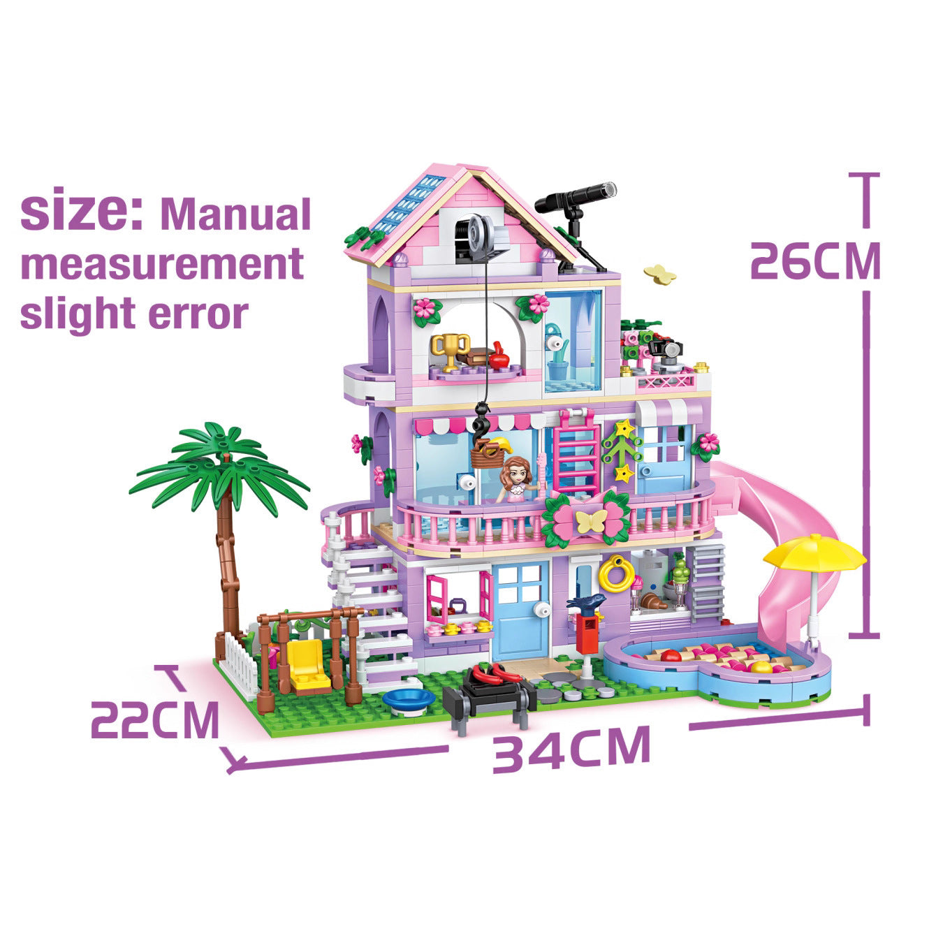 Enchanted Dream Castle Building Block Set (504–1050 Pieces)