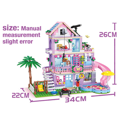 Enchanted Dream Castle Building Block Set (504–1050 Pieces)