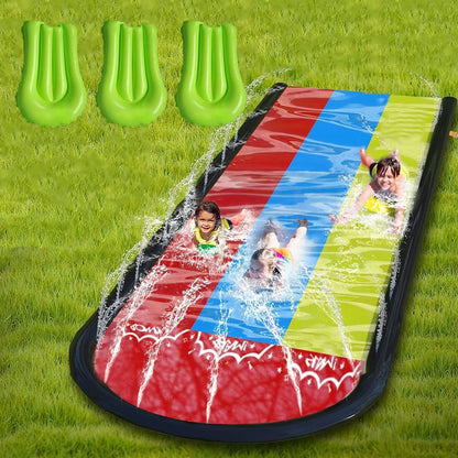 Inflatable Water Slide with Sprinkler & Surfboards