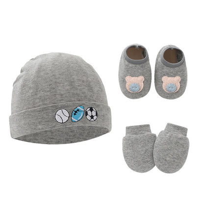 Baby Cotton Hat, Mittens & Baby Foot Cover