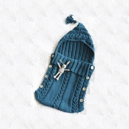 Infant Baby Tassel Hooded Sleeping Bag Sweater