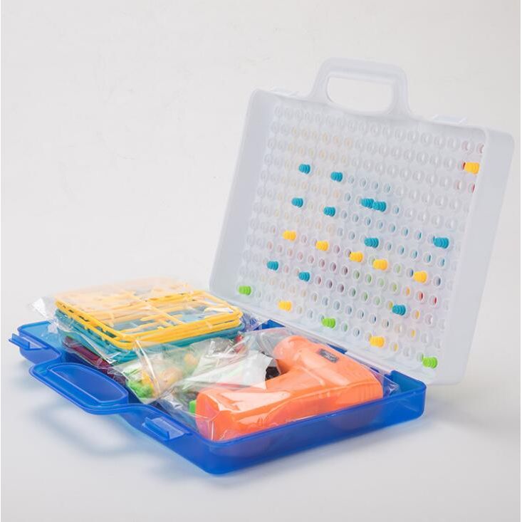 Kids Electric Drill Screw Puzzle Educational Board