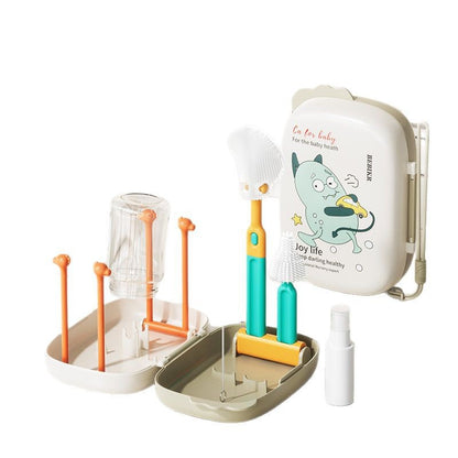 6-Piece Food-Grade Silicone Baby Bottle Cleaning Brush Set