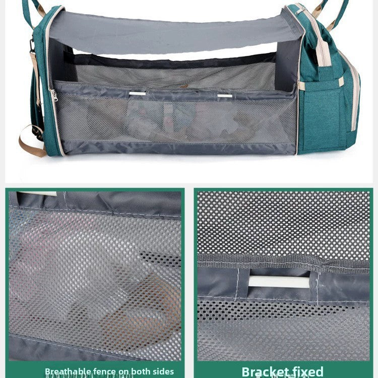 3-in-1 Foldable Baby Crib Backpack