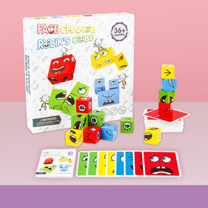 Montessori Emoji Puzzle Block Battle Game