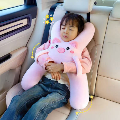Cute Cartoon Car Headrest Pillow for Kids