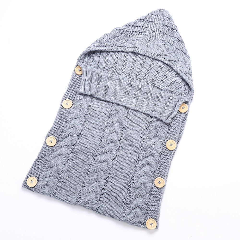 SnuggleNest Knitted Baby Swaddle