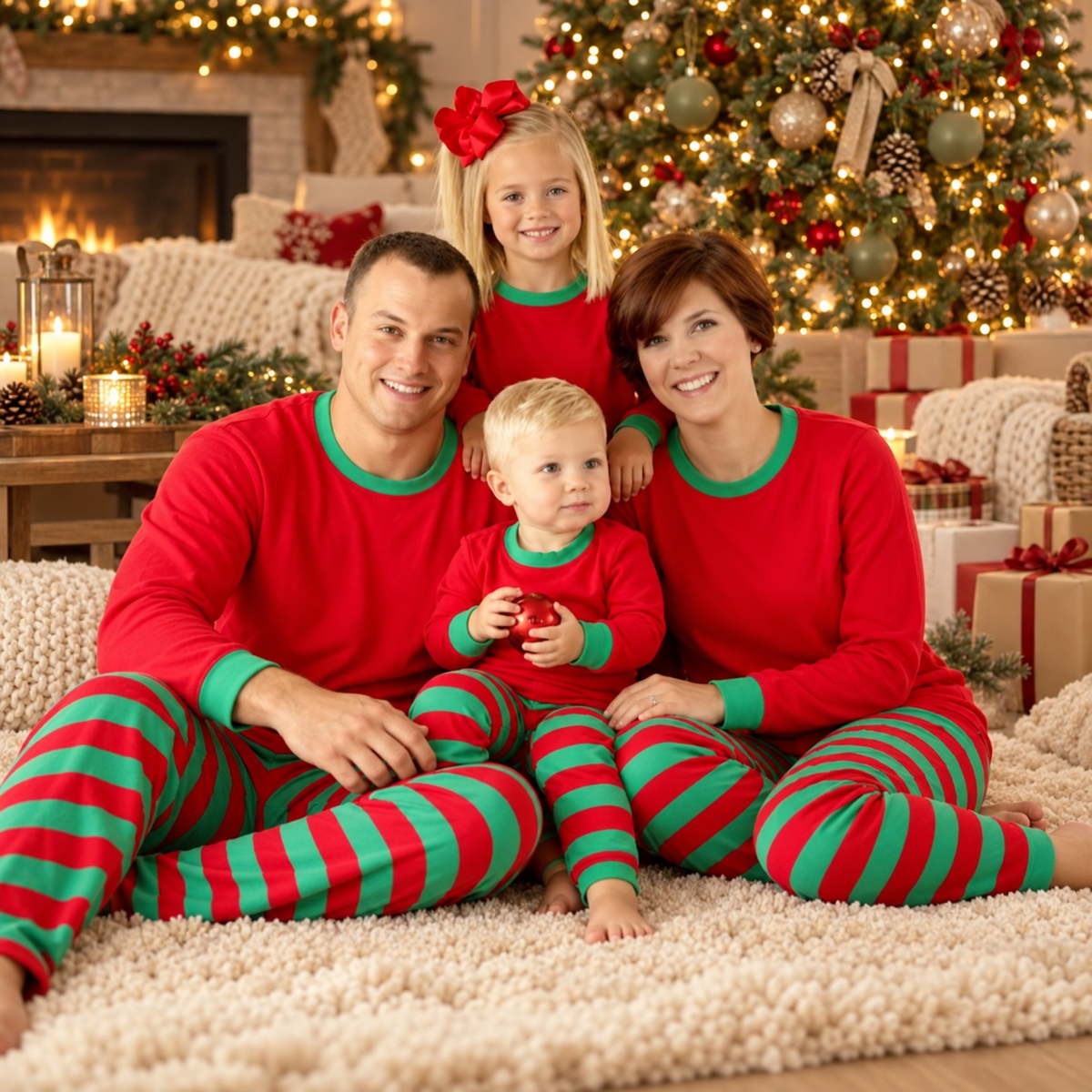 Striped Holiday Cheer PJs
