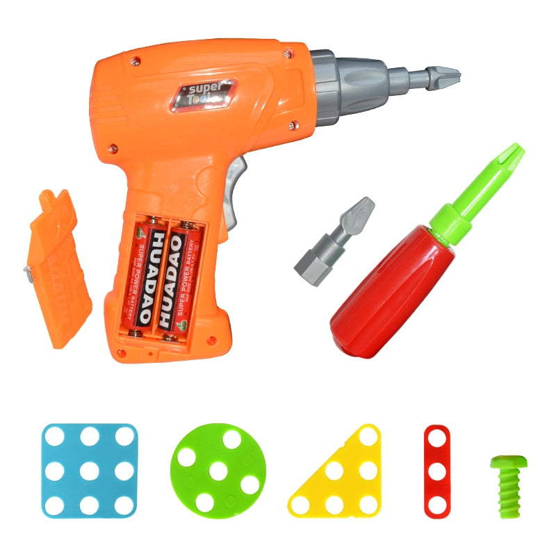 Kids Electric Drill Screw Puzzle Educational Board