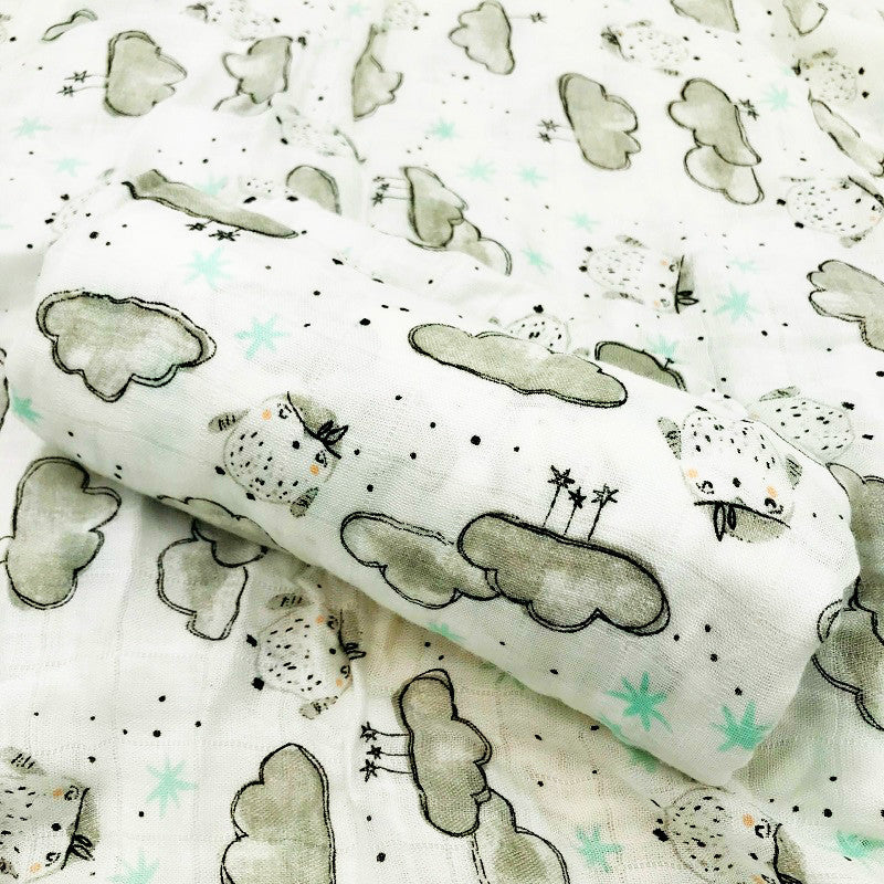 BambooHug Ultra-Soft Baby Muslin Swaddle Blanket