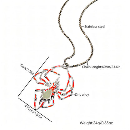 Halloween Glow-in-the-Dark Spider Necklace