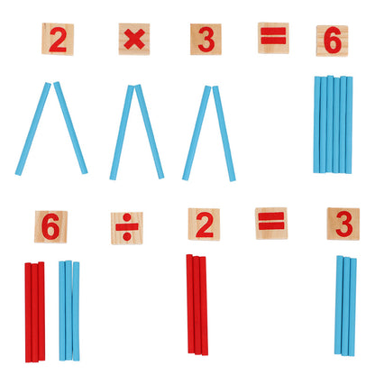 Wooden Montessori Early Education Math Sticks