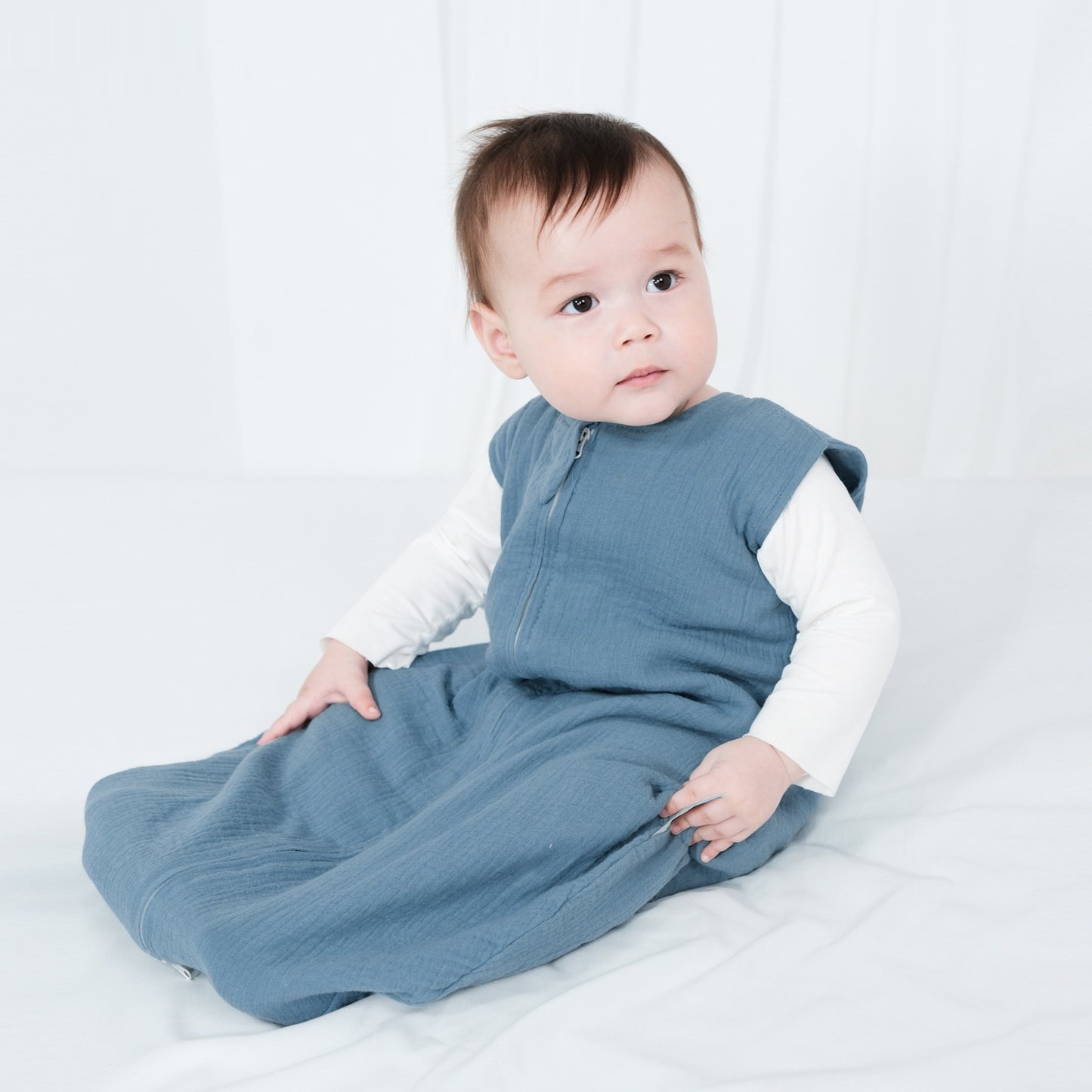 Double-Layer Gauze Baby Sleeping Bag – Sleeveless Anti-Kick Blanket