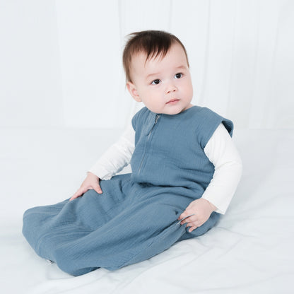 Double-Layer Gauze Baby Sleeping Bag – Sleeveless Anti-Kick Blanket