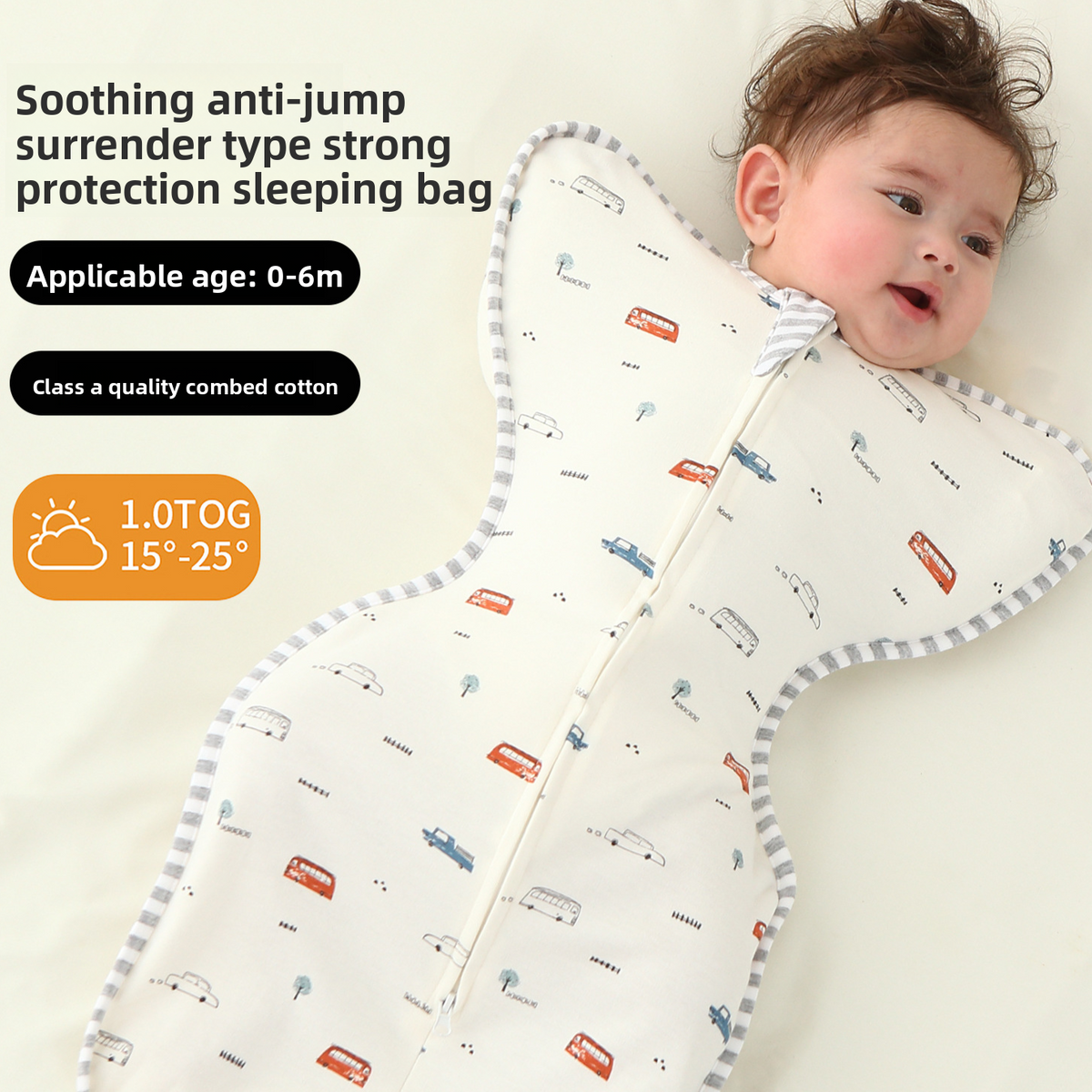 PureCotton Baby Swaddle Sleep Sack