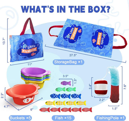 Montessori Fabric Fishing Toy Set (2-in-1 Play Mat)