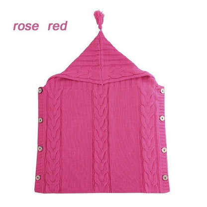 Infant Baby Tassel Hooded Sleeping Bag Sweater