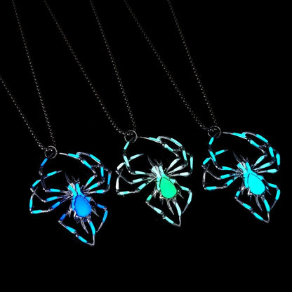 Halloween Glow-in-the-Dark Spider Necklace