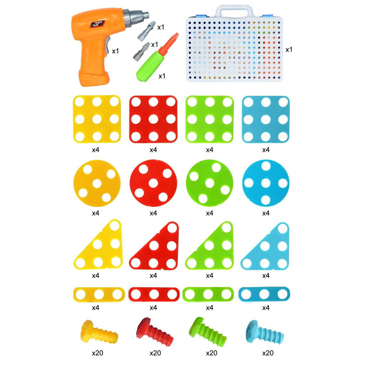 Kids Electric Drill Screw Puzzle Educational Board
