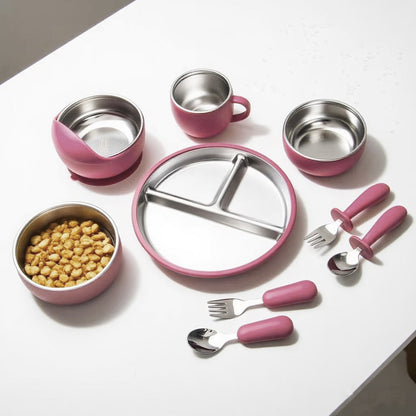 Baby Silicone Feeding Set (Suction Base, BPA-Free)