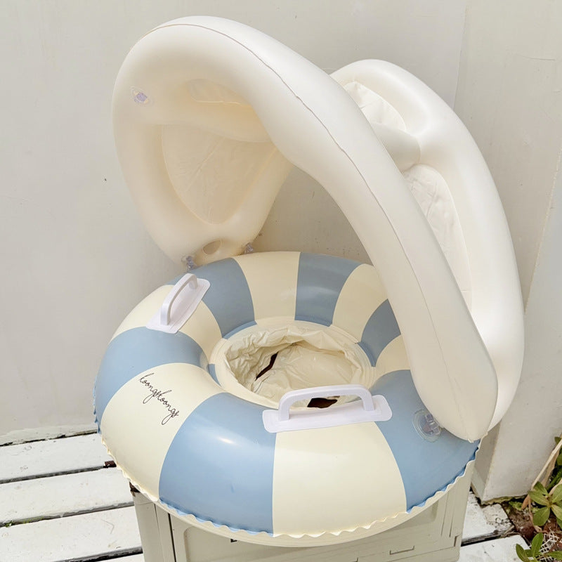 Baby Inflatable Swim Ring with Sun Canopy