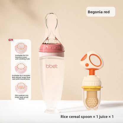 Silicone Squeeze Feeding Spoon Bottle