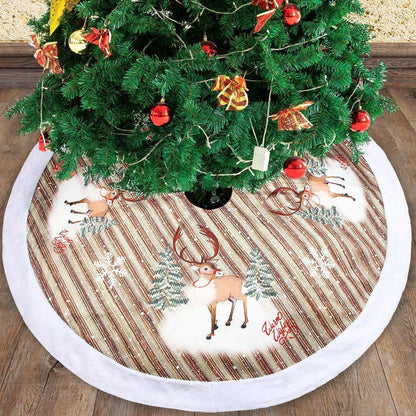Christmas Tree Skirt 98cm Flannel Old Man Tree