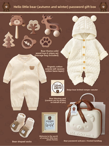 Organic Cotton Bear Baby Gift Set