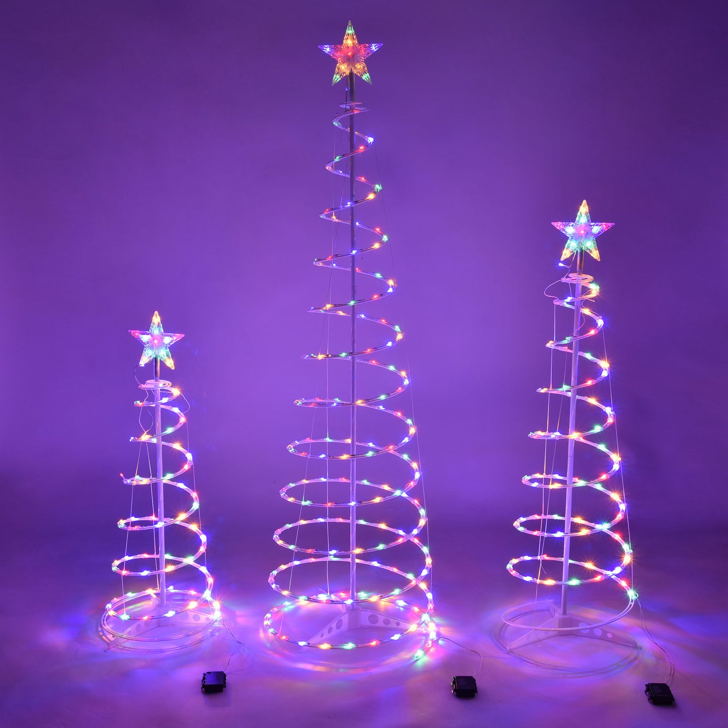 Dreamy Spiral Christmas Tree Lights – Foldable LED Holiday Display