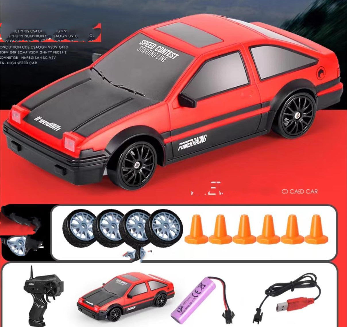 TurboDrift X 4WD RC Racing Car – 1:24 High-Speed Drift Edition