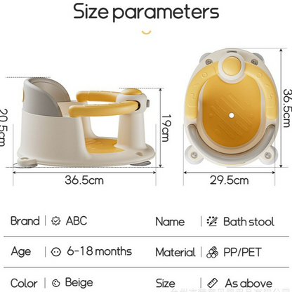 Ergonomic Baby Bath Seat Support