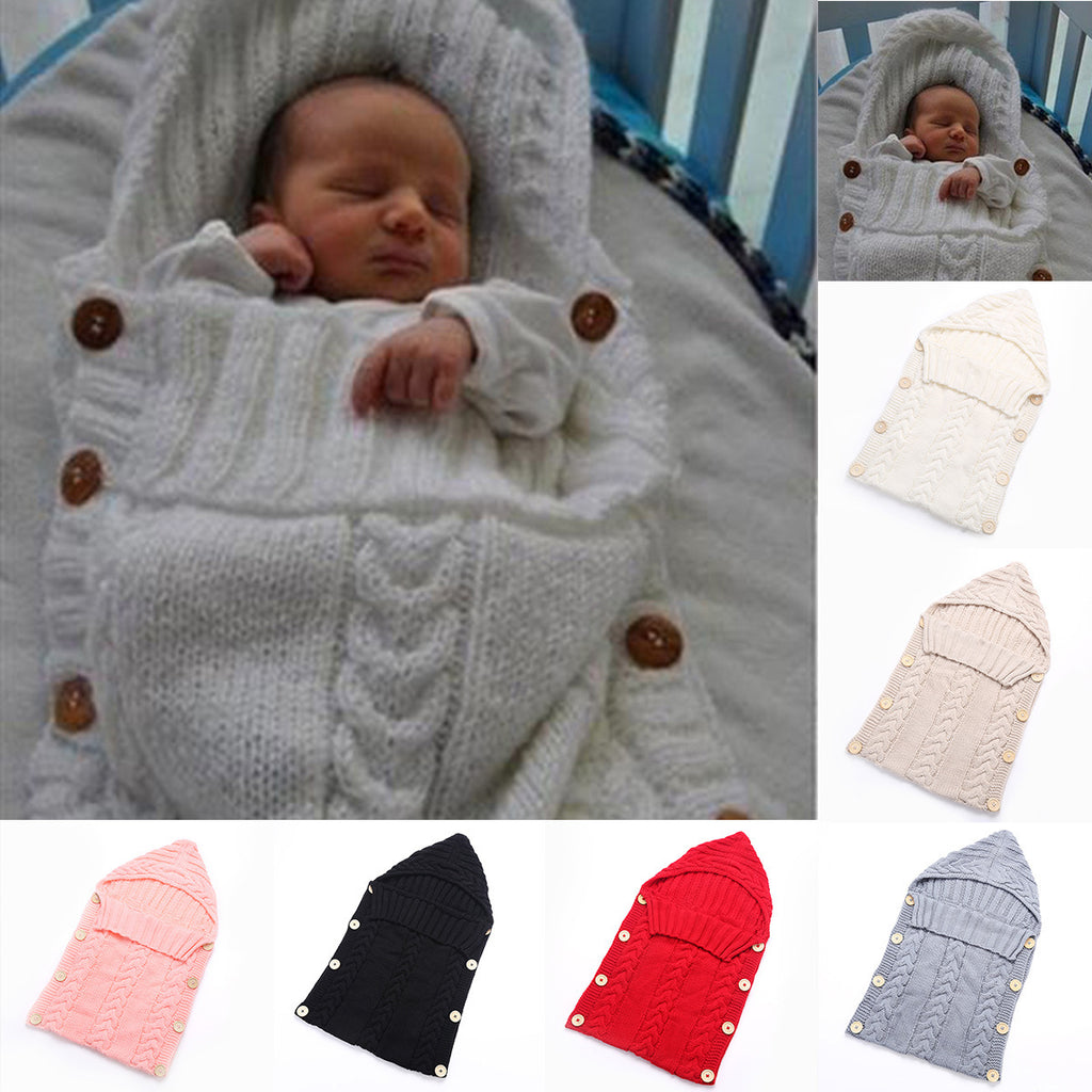 SnuggleNest Knitted Baby Swaddle
