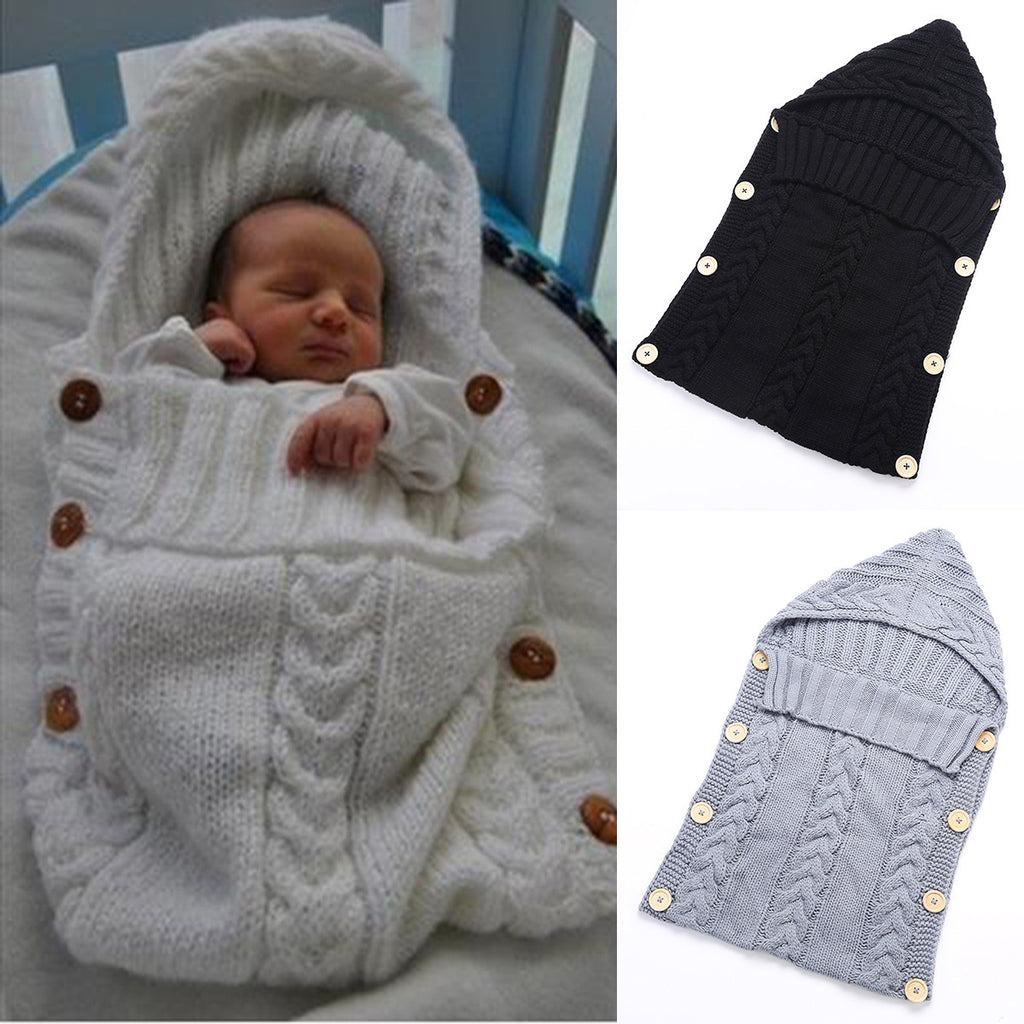 SnuggleNest Knitted Baby Swaddle