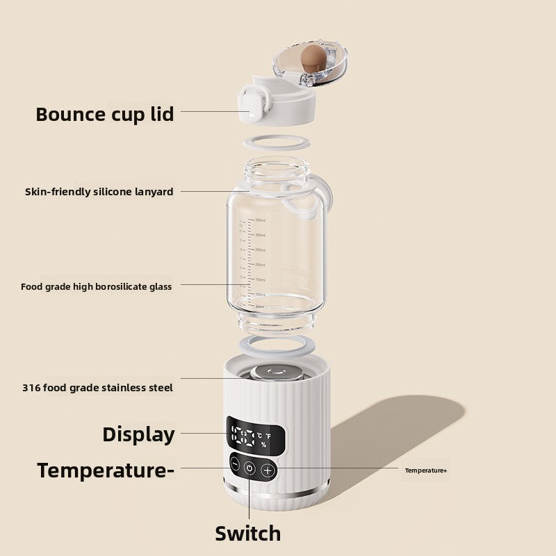 Portable Rechargeable Milk Warmer – Wireless Constant Temperature Heater