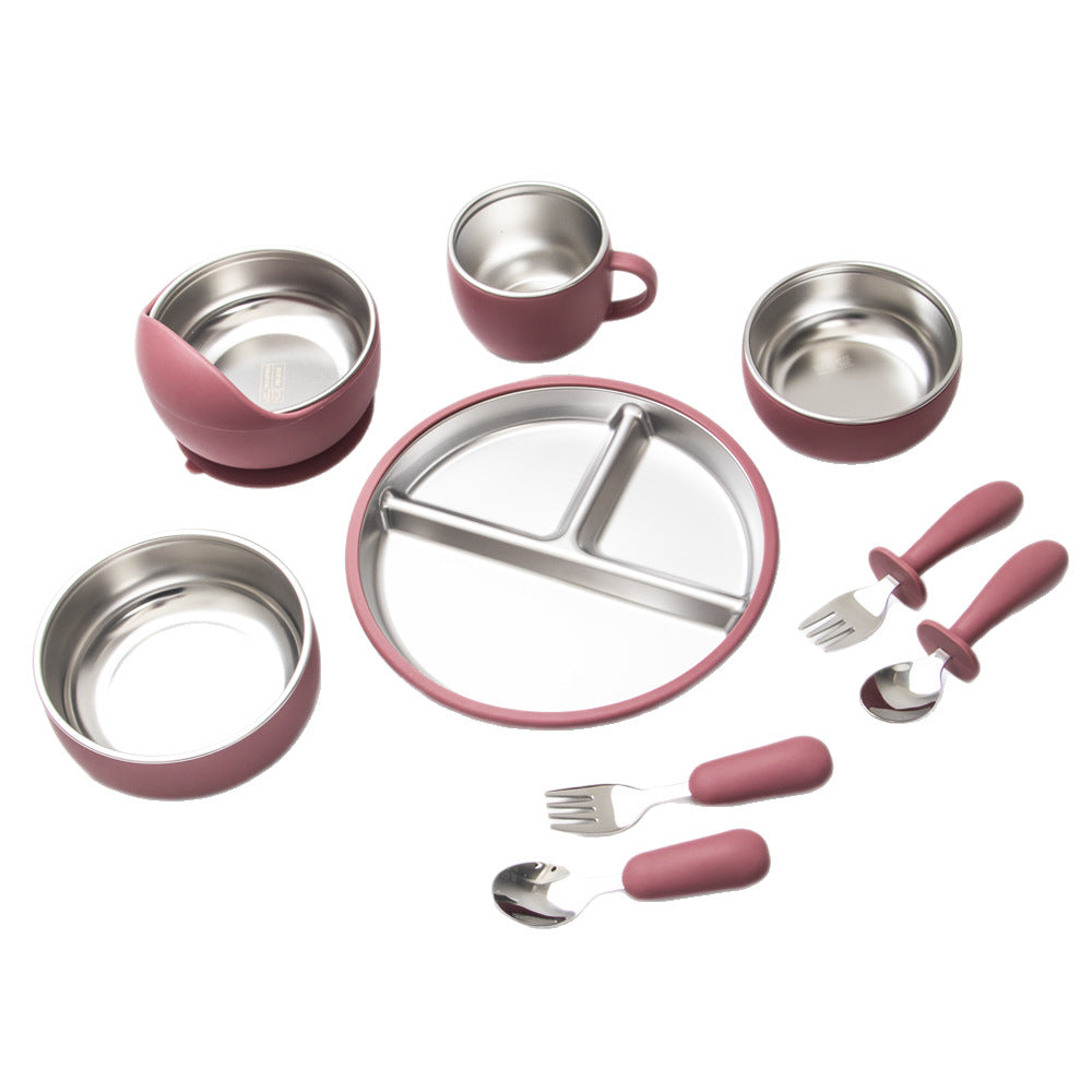 Baby Silicone Feeding Set (Suction Base, BPA-Free)