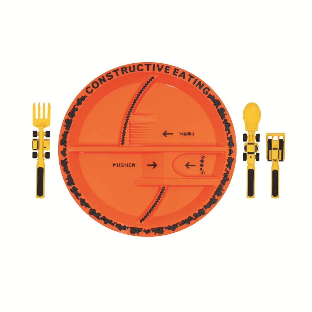 Construction Vehicle-Themed Tableware Set