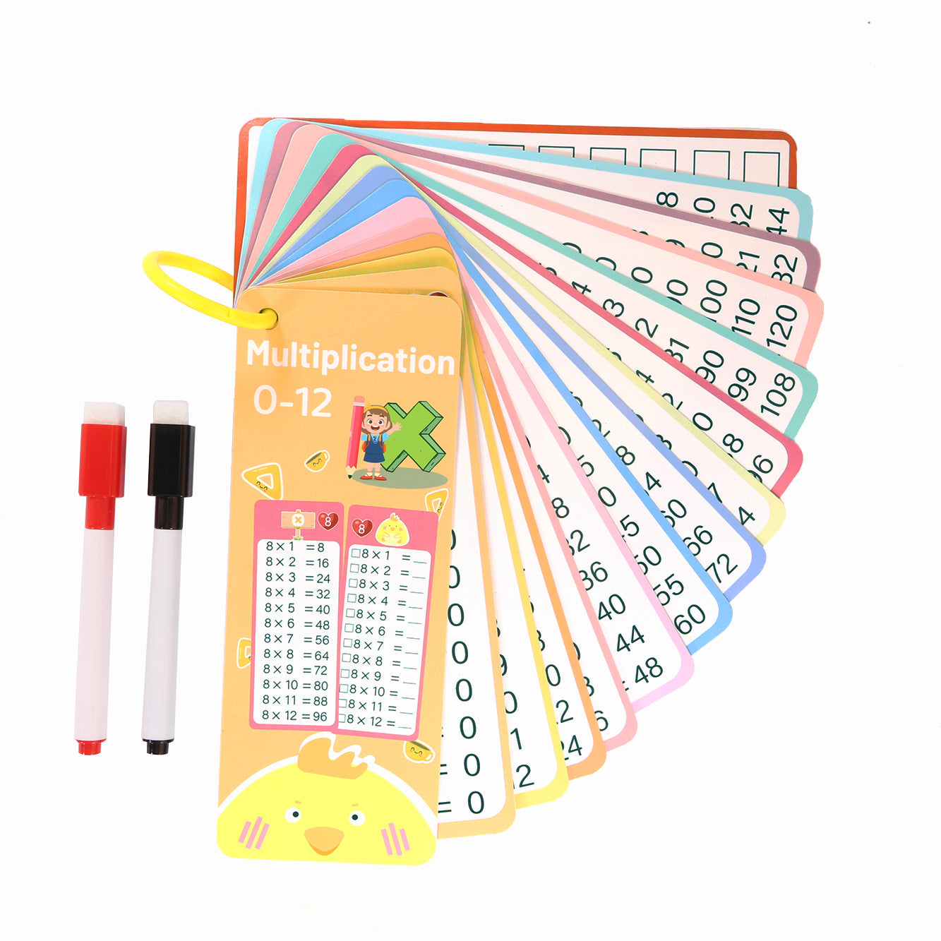 Reusable Math Flash Cards Set