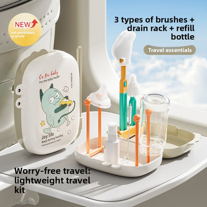 6-Piece Food-Grade Silicone Baby Bottle Cleaning Brush Set