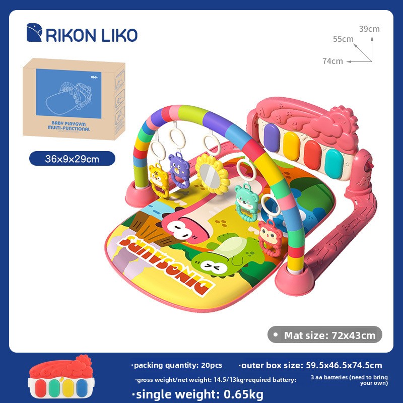 3-in-1 Baby Activity Play Gym & Kick Piano Mat