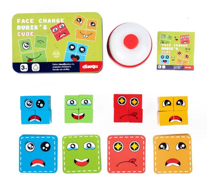 Montessori Emoji Puzzle Block Battle Game