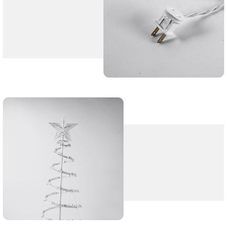 Dreamy Spiral Christmas Tree Lights – Foldable LED Holiday Display