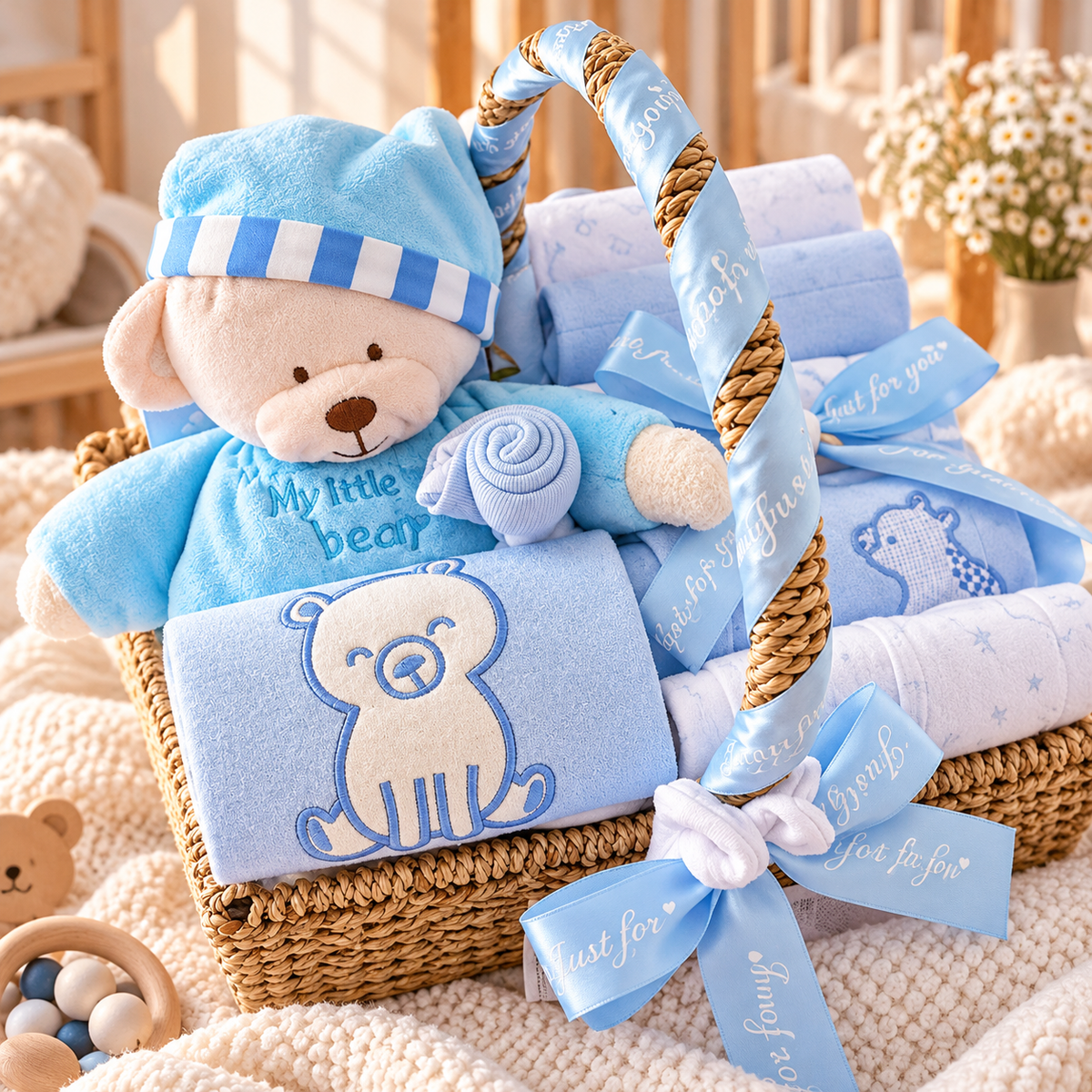 Little Bear Baby Gift Basket Set