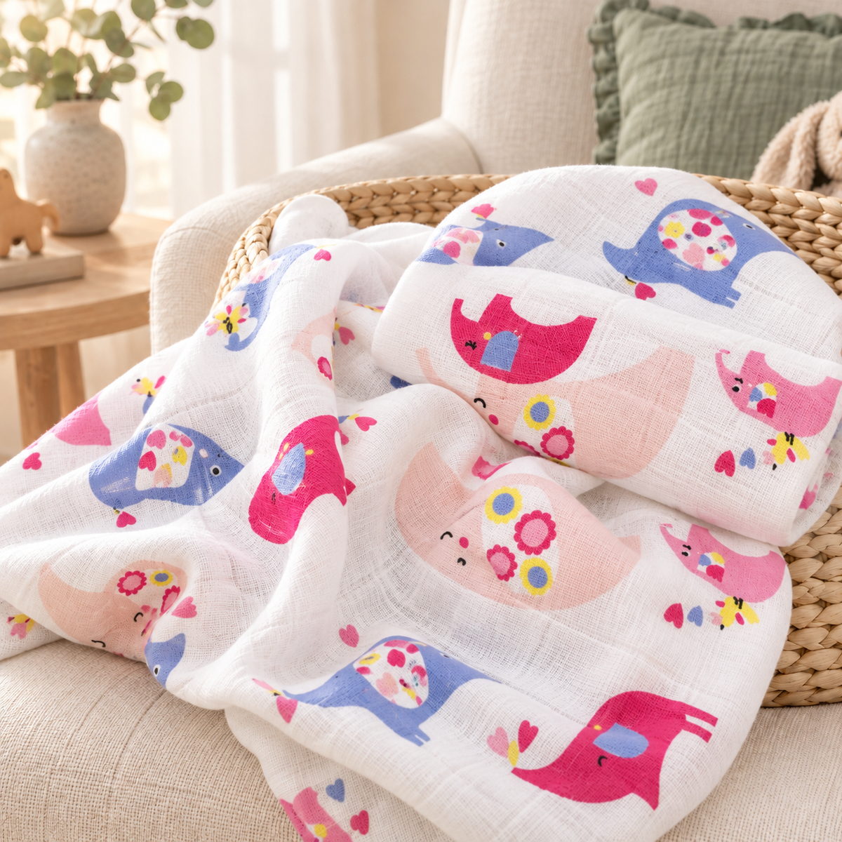 BambooHug Muslin Swaddle Blanket