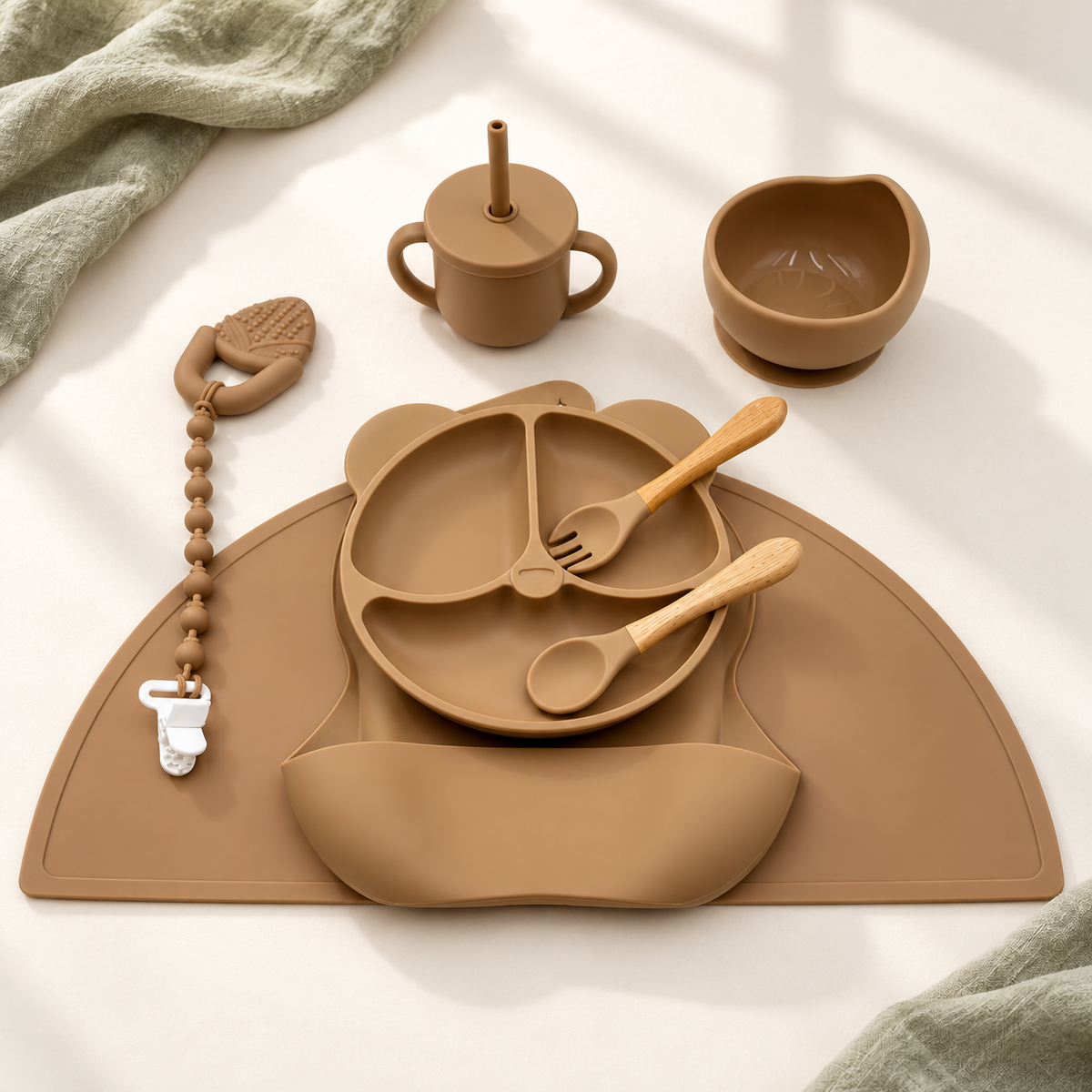 TinyFeast Complete Silicone Feeding Set (10-Piece)