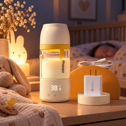 WarmNest Smart Self-Heating Baby Bottle