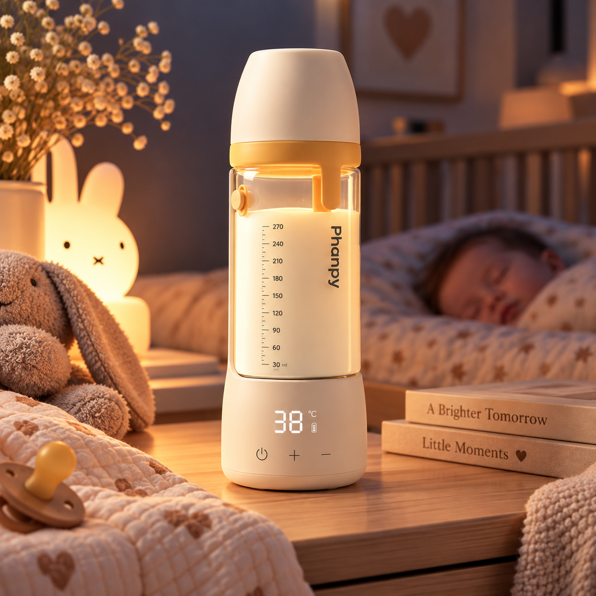 WarmNest Smart Self-Heating Baby Bottle