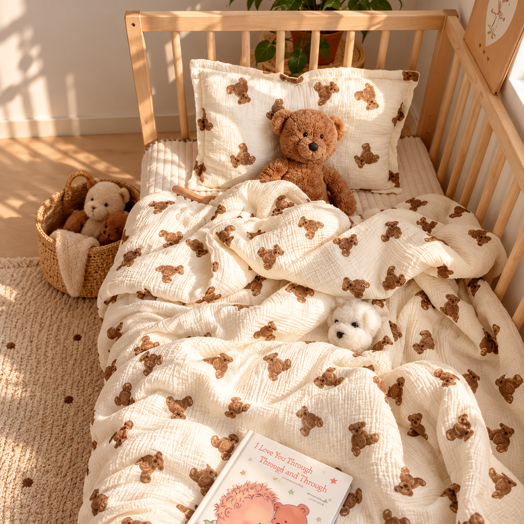 SnuggleBear Cotton Baby Quilt