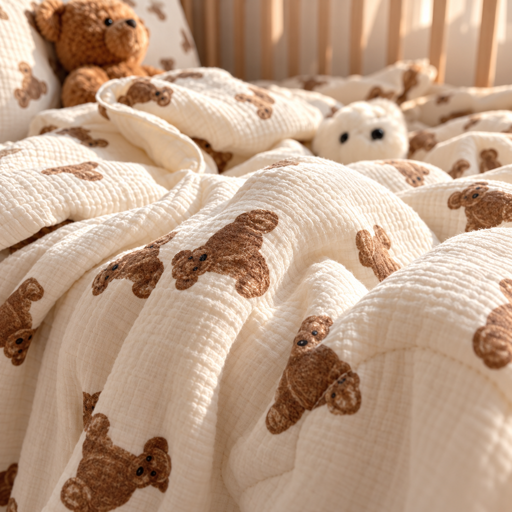 SnuggleBear Cotton Baby Quilt