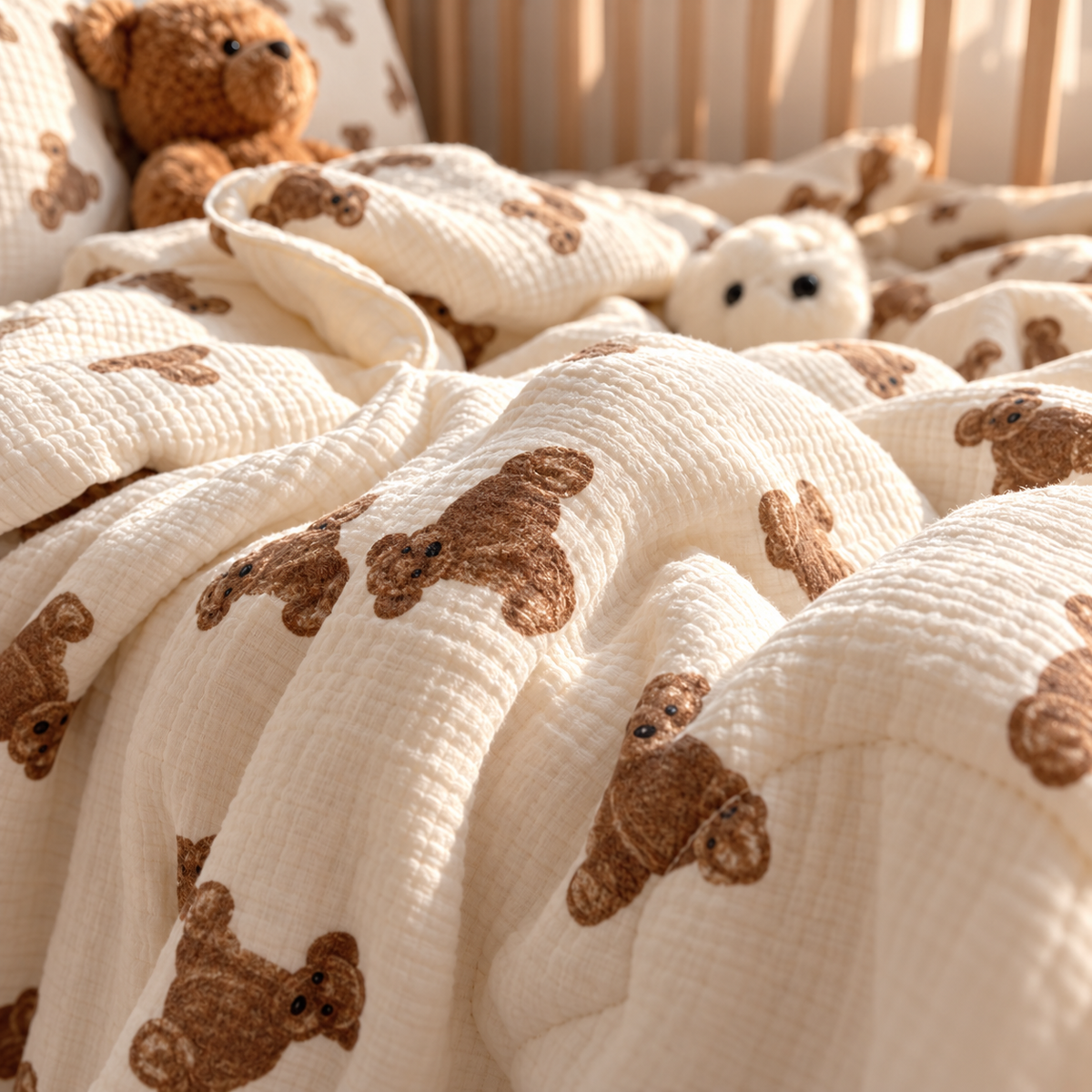 SnuggleBear Cotton Baby Quilt