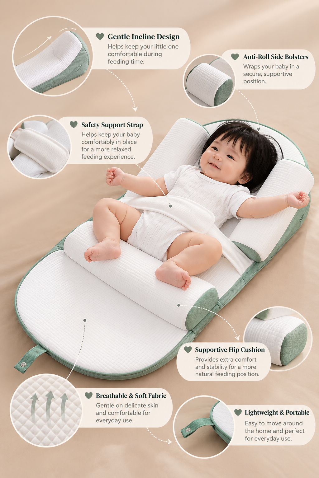 NurtureNest Feeding Support Cushion